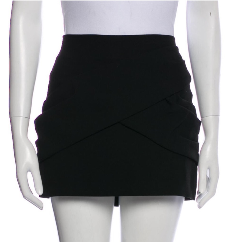 Maje Black Mini Skirt with Pleat pockets - Size 36